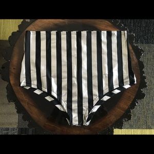 Black and Silver High Waisted Rave Bottoms